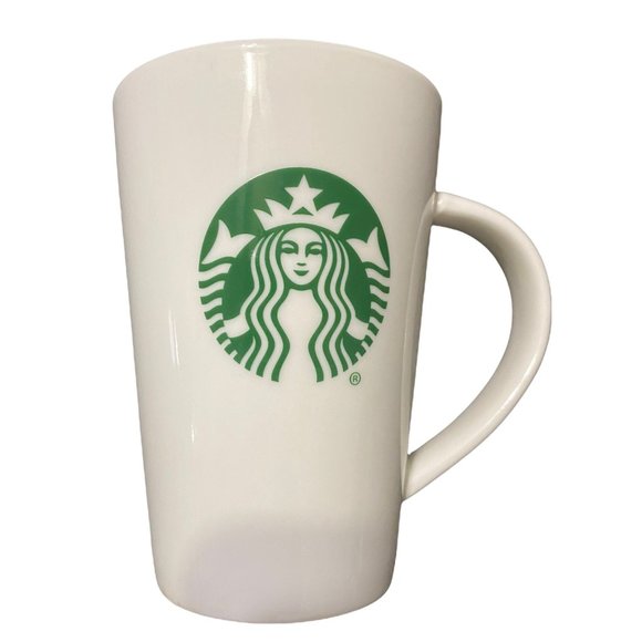Starbucks Coffee Mug Classic Tall White Cup 12 oz Green Mermaid Logo 2015 - Picture 1 of 8